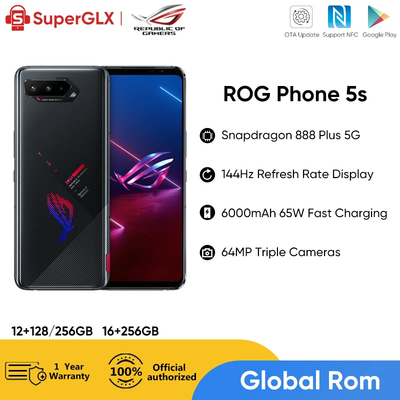 Asus-teléfono inteligente ROG 5S 5G, pantalla de 6,78 