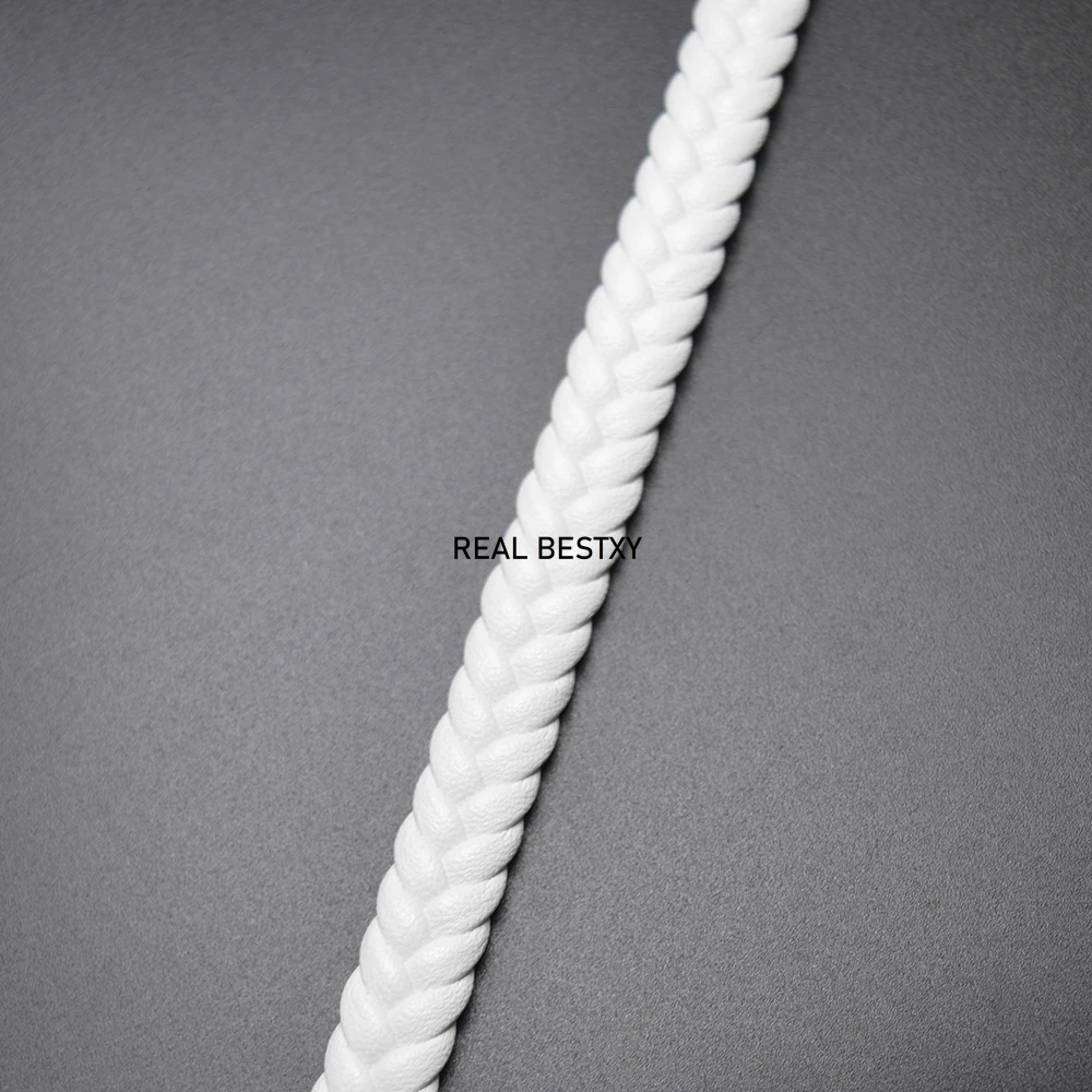 Плоский кожаный шнур шириной около 10*4 мм кружевные шнуры белого цвета для