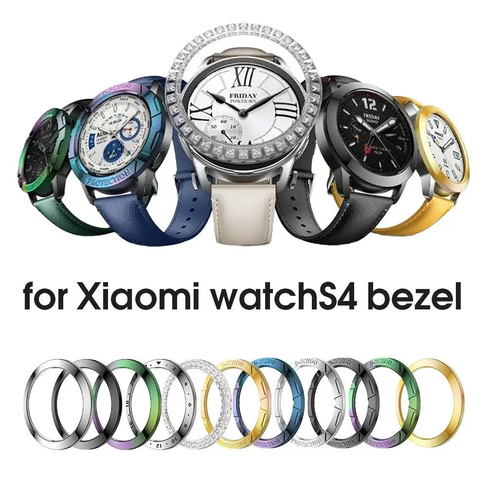 Фото Комплект для замены безеля для часов xiaomi WATCH S4, высококачественная вставка в безель, аксессуары для корпуса часов №1