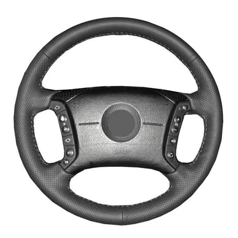 Non-Slip Black Microfiber Leather Braid Car Steering Wheel Cover For BMW E46 318i 325i E39 E53 X5 Car Accessories