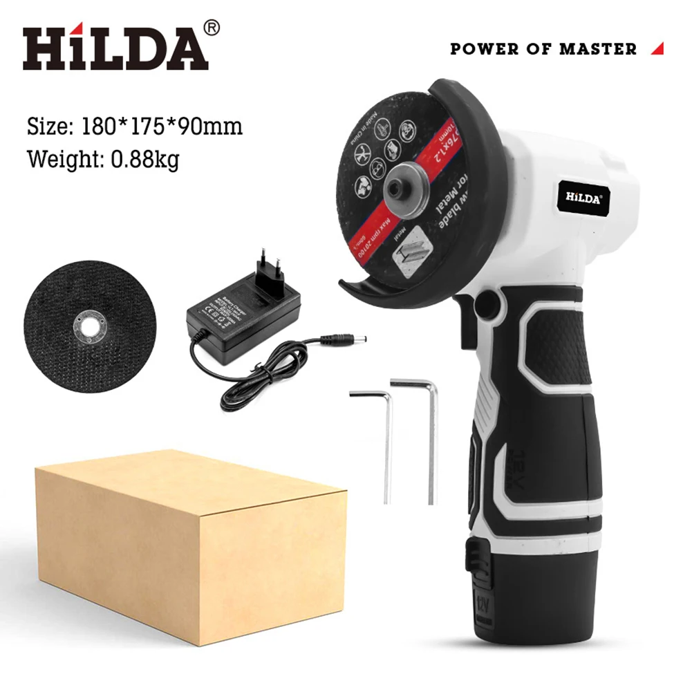 Мини-угловая шлифовальная машина 12 В 3 дюйма 2000 мАч