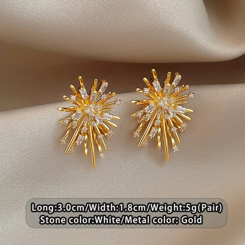 Серьги Taoya Irregular Flower Explosion медный сплав