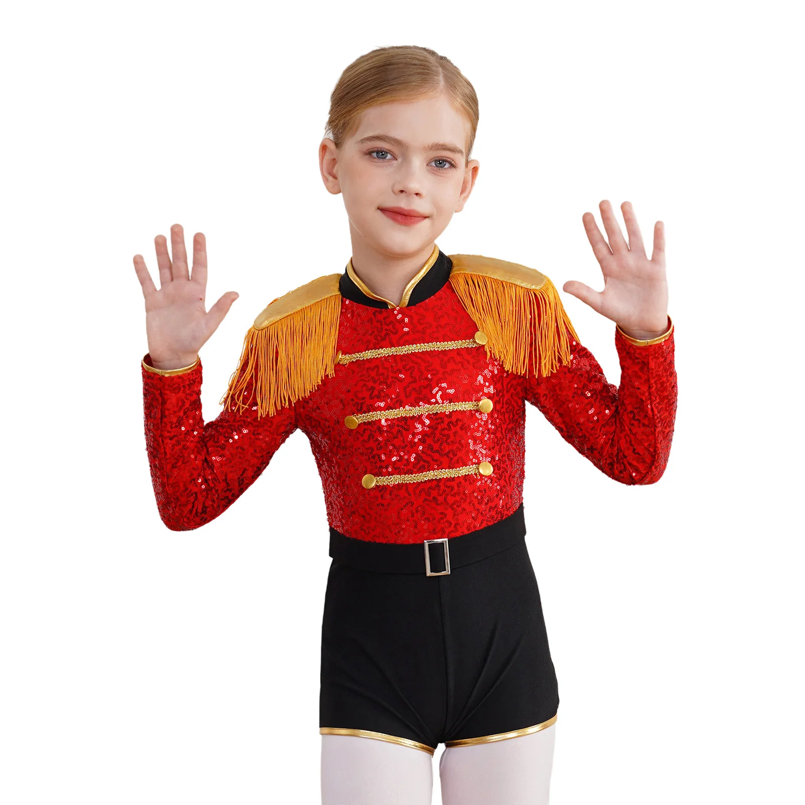 Детский смокинг с блестками Ringmaster комбинезоны барабанная походная группа форма