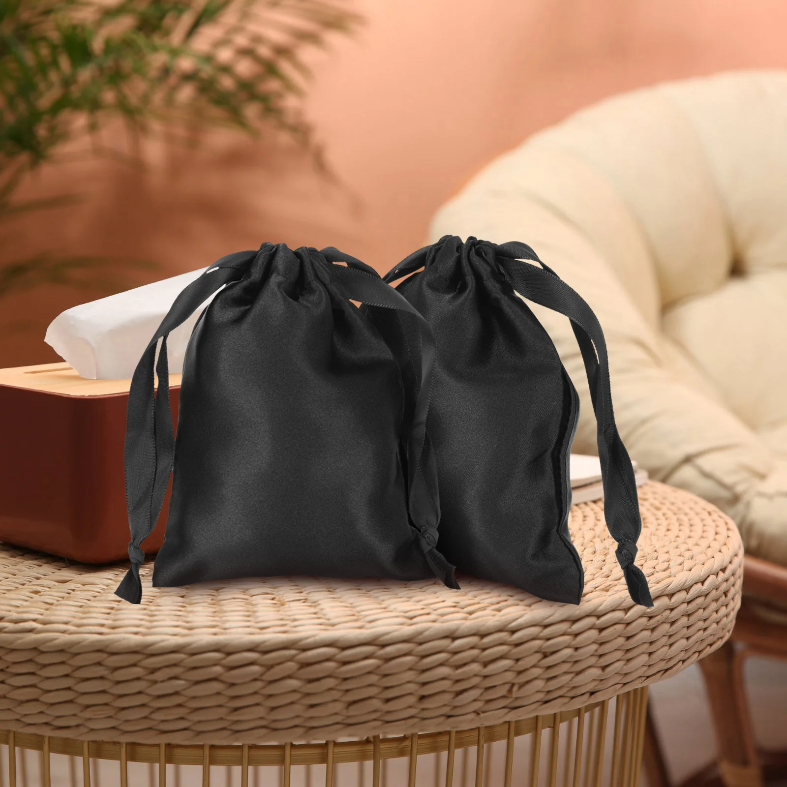 10 шт. подарочные атласные сумки на шнурке свадебные маленькие многоразовые