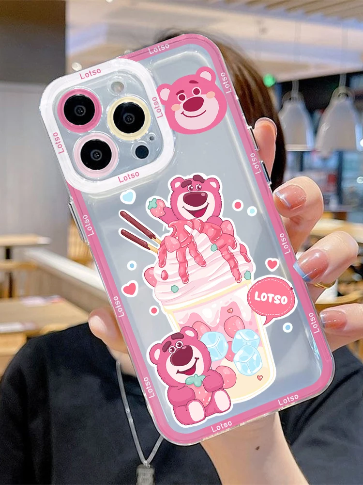 Sanrio Kuromi Disney Lotso Transparent Phone Case for Xiaomi Mi 13 12 11 10 Lite 11i 12S Poco M3 MIX 3 4 Pro Ultra 5G 4G Cover