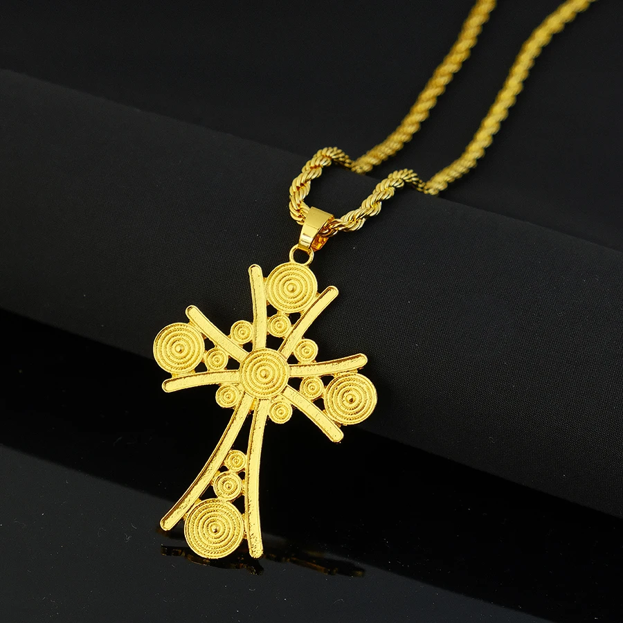 Эфиопские комплекты ювелирных изделий подвески с крестом ожерелья серьги кольца