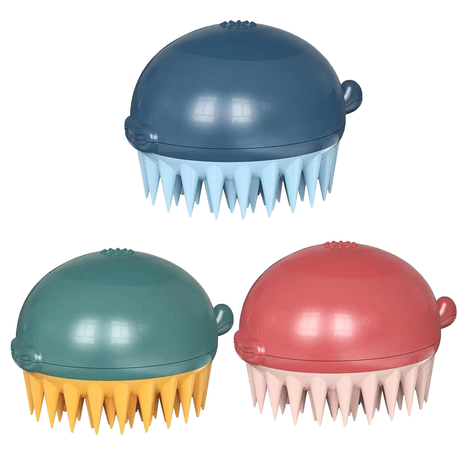 

Bathroom Dog Bath Brush Massage Gloves Soft Safety Plastic Comb With Shampoo Box Pet Accessories For Cats Shower Grooming Tool