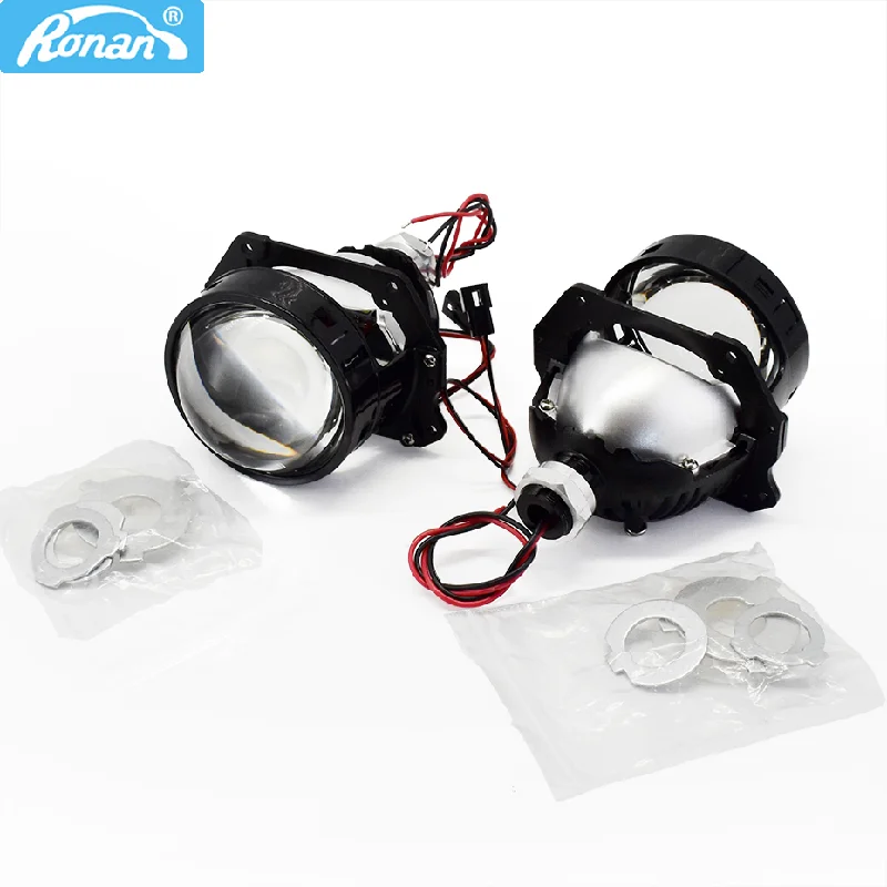 Фото Ronan 40 Вт 3 дюйма Bi-Led объектив проектора 4,3 K 6K 2000LUX для H1 H4 H7 9005/9006 розетка Автомобильная фара модернизация полный комплект №1
