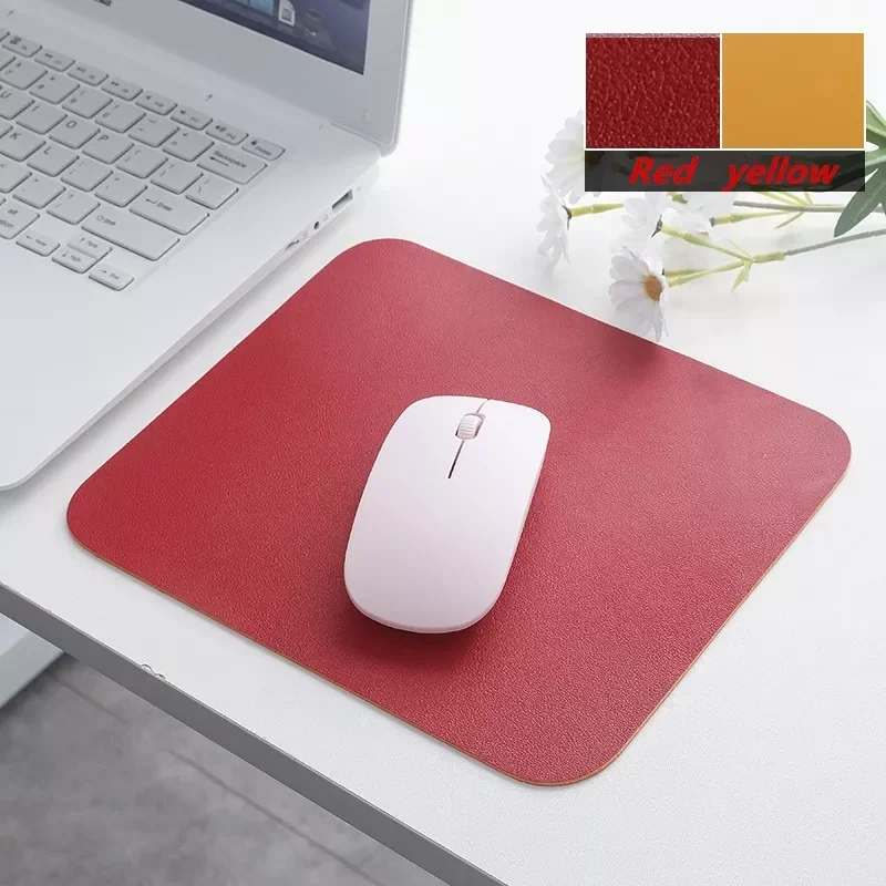 

Mouse Pad Cute Double-sided Mat for Mouse Office 23x20cm Mat for Mice Kawaii PU Leather Waterproof Cup Mats Deskpad Girls