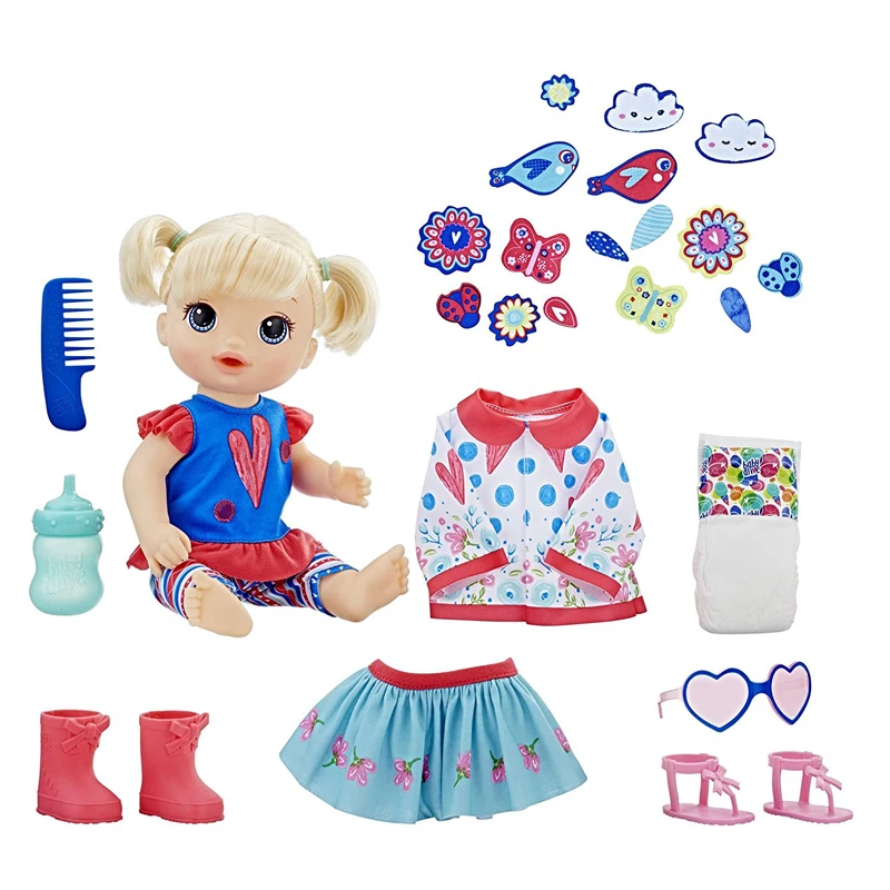 

Hasbro Naughty Baby Sweet Food Supplement Doll Can Drink Water and Pee and Eat Dress Up Alive Baby Girl Play House Toy Kids Gift