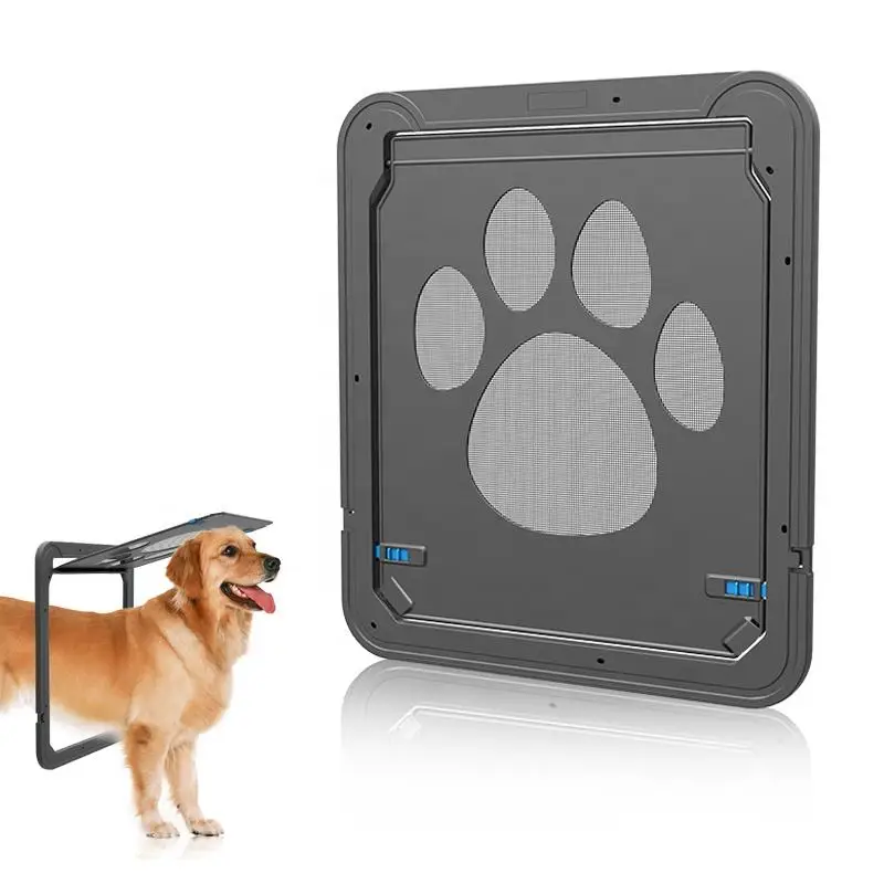 

Cat Dog Flap Door Pet Cat Inside Door Lockable Safe Screen Outdoor Door Magnetic Self-Closing Function Sturdy Door for Pets cat