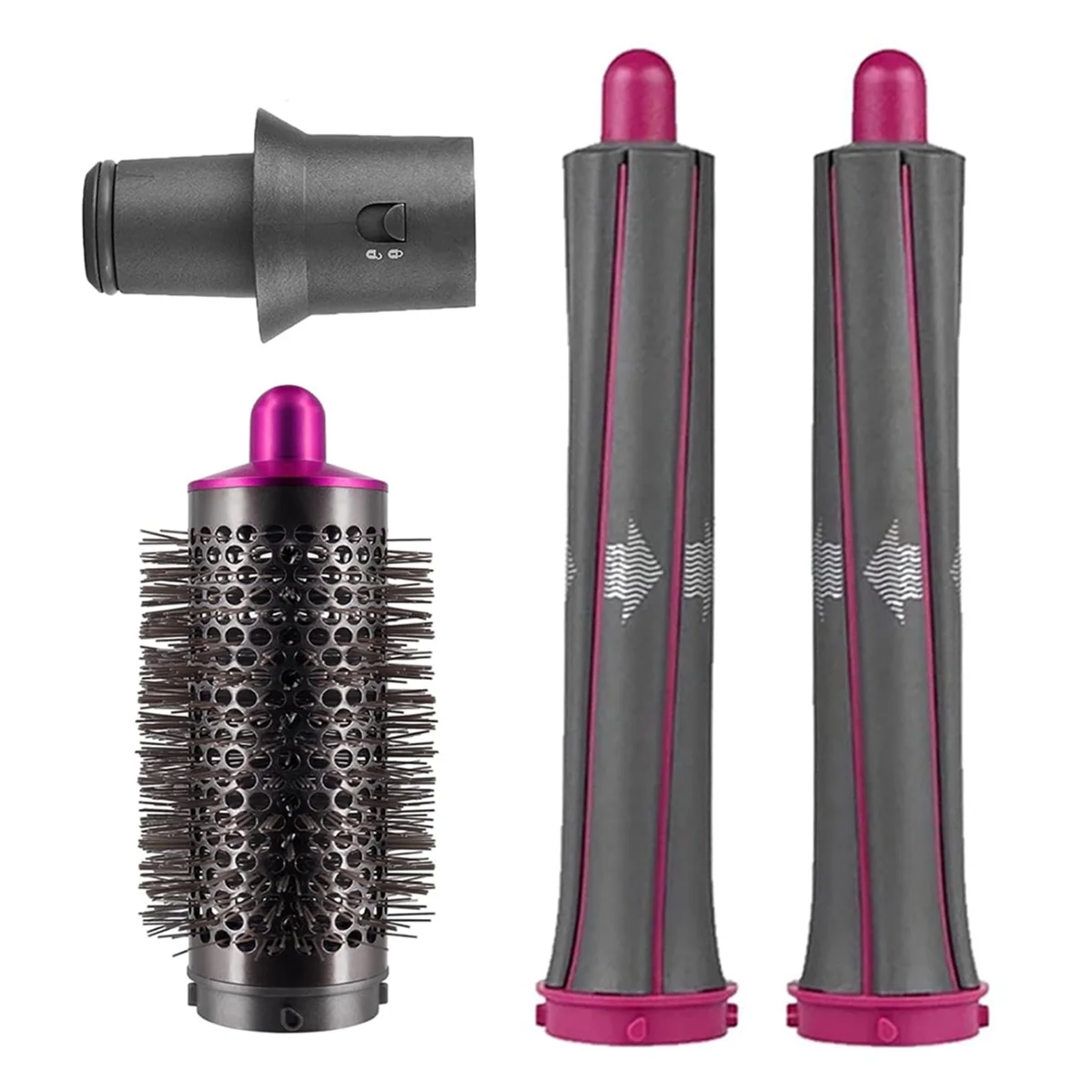 Hair Curling Barrel Volumizing Brush Attachments with Adaptor for Dyson Airwrap Dryer Converting to Styler