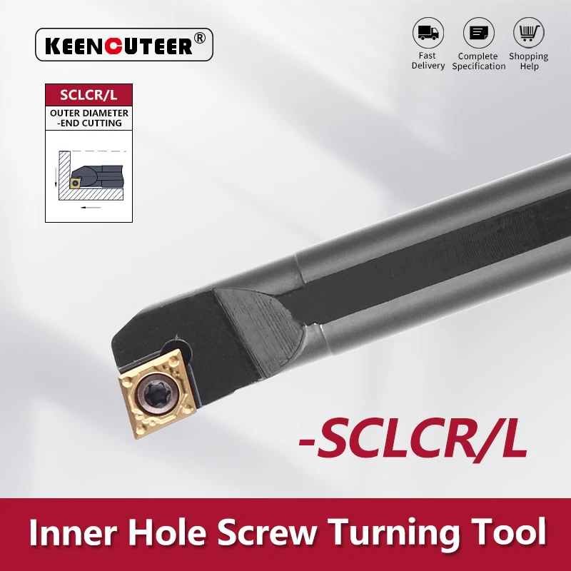 Inner Hole Screw Turning Tool S06K/S07K/S08K/S10K/S12M/S14N/S16Q/S18Q/S20R/S25S- SCLCR Lathe Turning CNC Cutting Tool Cutter Bar