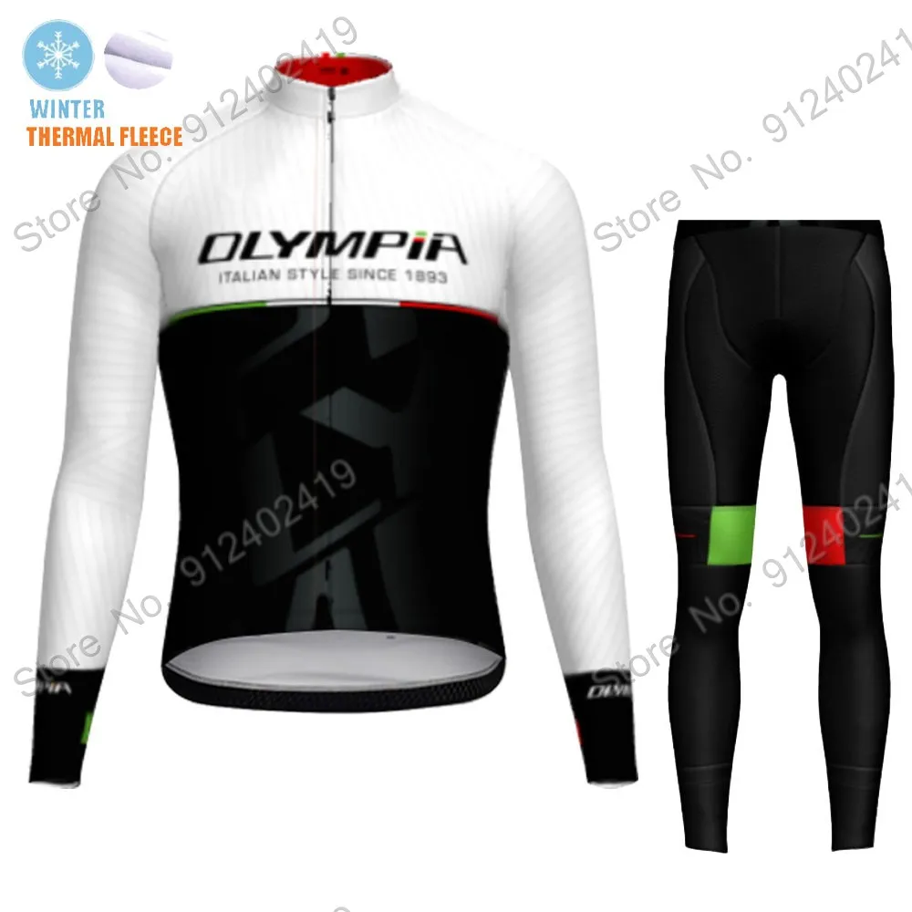 2023 г. Olympia итальянская команда зимний велосипедный комплект из Джерси одежда для