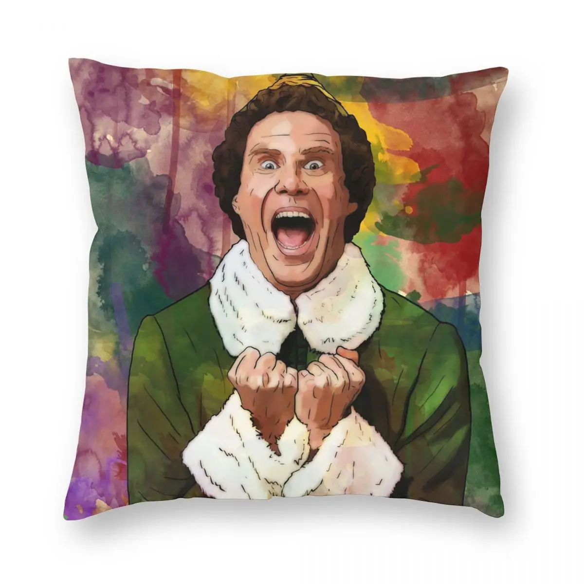 Женская квадратная наволочка Elf Will ferrella льняная декоративная подушка из