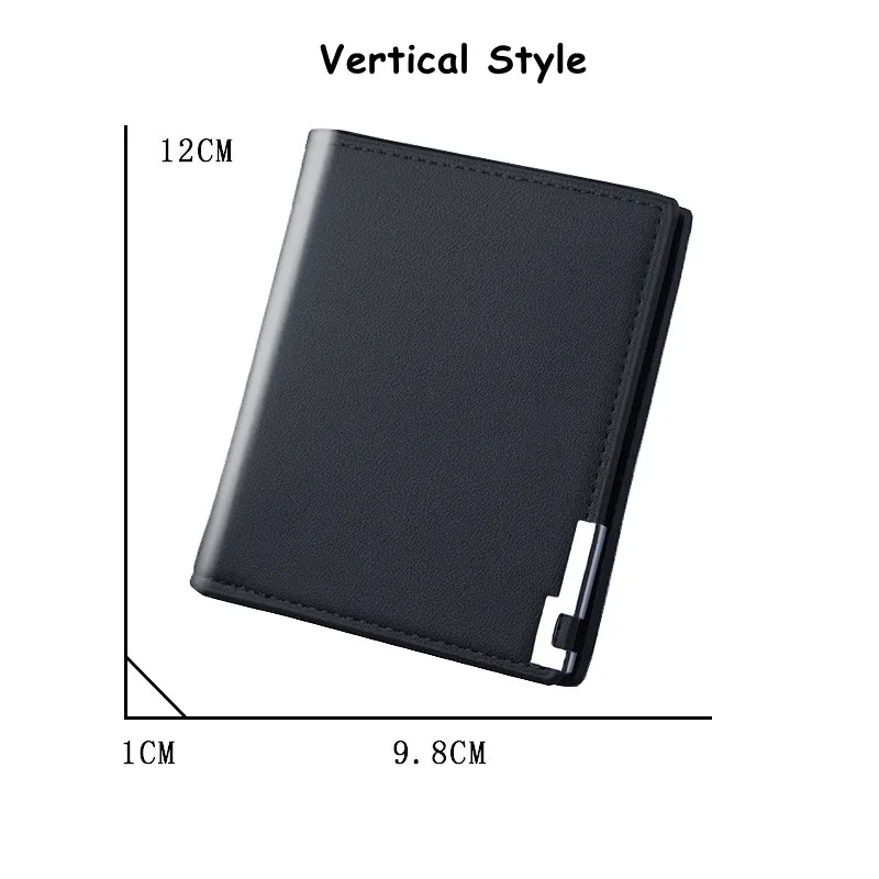 Короткий кошелек для мужчин кредитница визиток бумажник с монетницей и зажимом