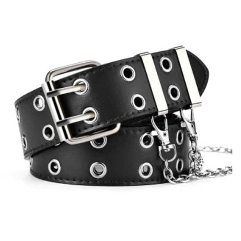 

NEW-Fashion Ladies Belt Chain, Luxury Pin Buckle Jeans Decoration Ladies Retro Decoration Punk
