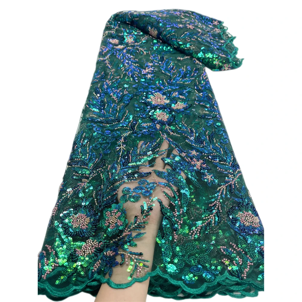 

LJ New Fashion 2023 Tulle Mesh Laces High Quality Wholesale Africa Wedding Party Dresses Sewing Embroidery Gauze Fabrics Net 5 y