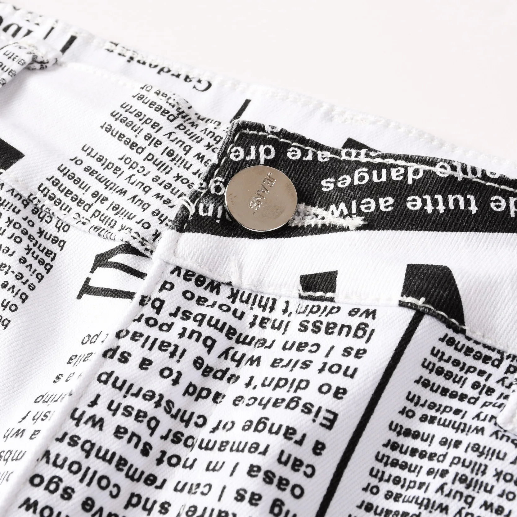 Trendy Nightclub Irregular Personalized Printed Jeans Mens Color Painting Fashion Slim Fit Streetwear Men Denim Pants