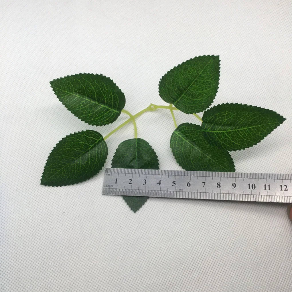 

100Pcs Silk Rose Leaves Decorative Self-Assembly Bride Bouquets Artificial Plants Xmas Decor Home Wedding Accessory