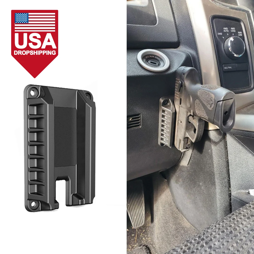 

US Magnetic Gun Holster Gun Magnet Mount Concealed Quick Draw Loaded Fits Flat Top Handguns Hunting Accessory