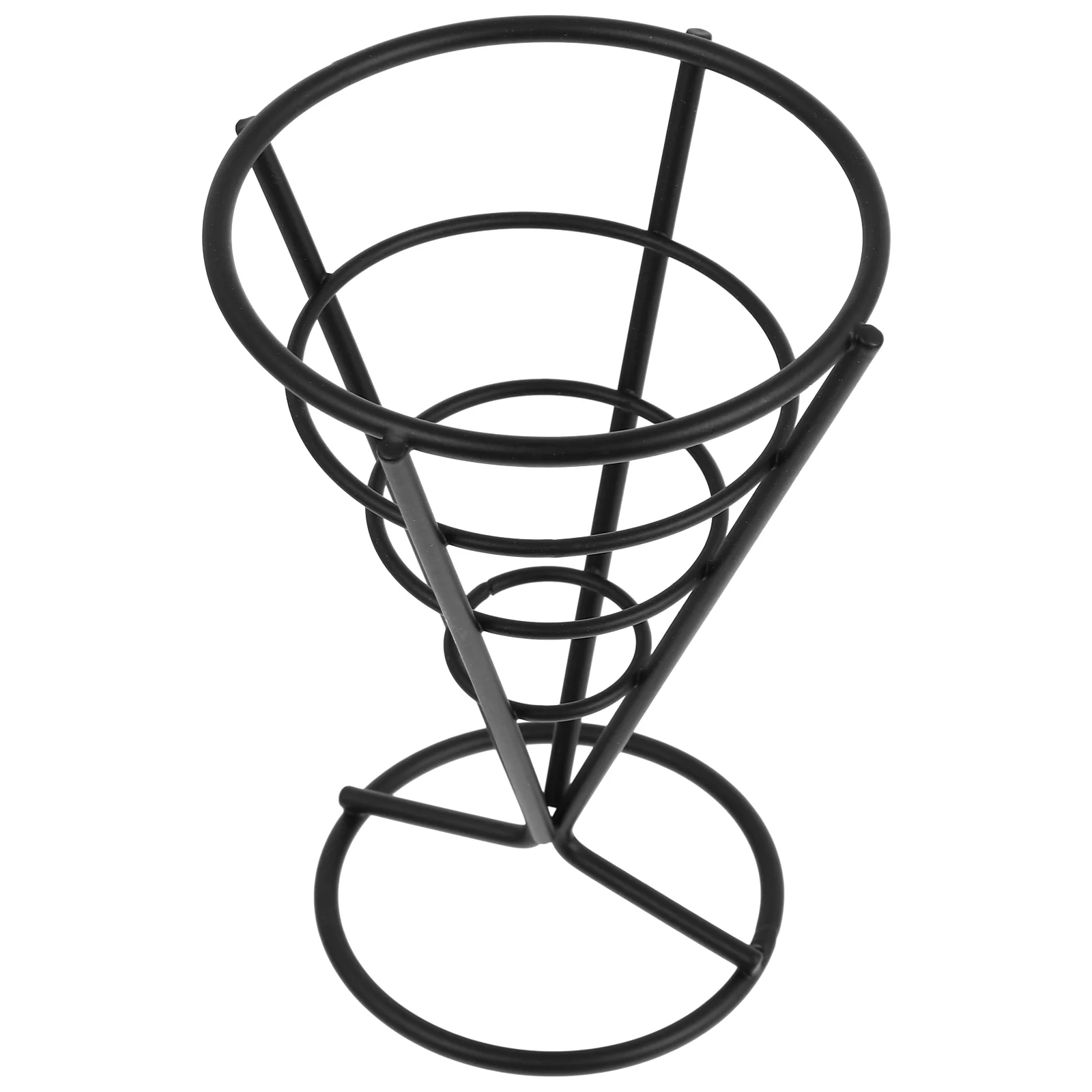 

Cone Holder Fry Basket French Fries Cones Stand Chip Rack Snack Display Serving Finger Metal Chips Ice Cream Wire Appetizer