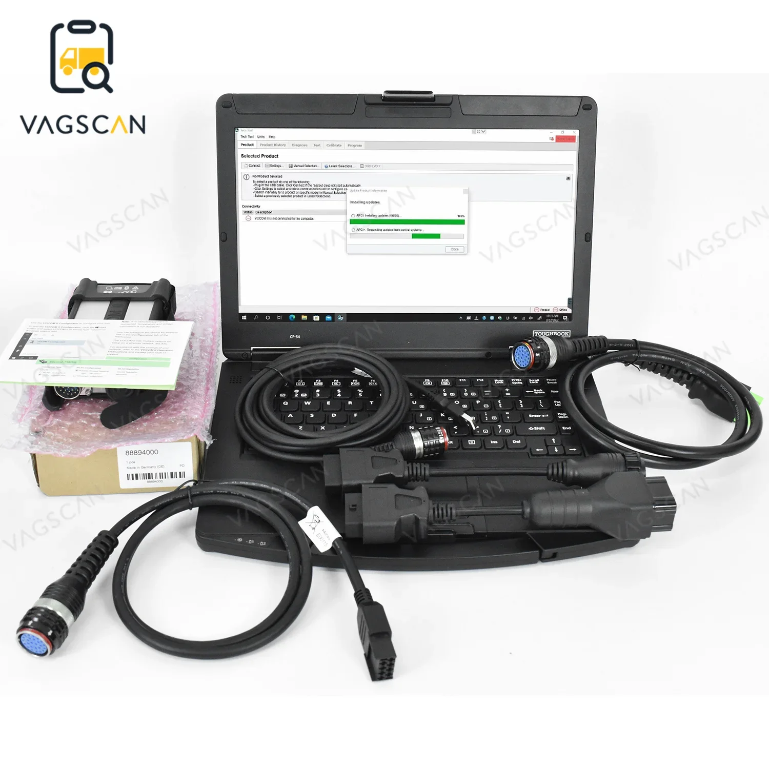 Для Vocom II 88894000 + Твердая книга для ноутбука CF54 с устройством V2.8.150 PTT 2 Premium Tech Tool Impact