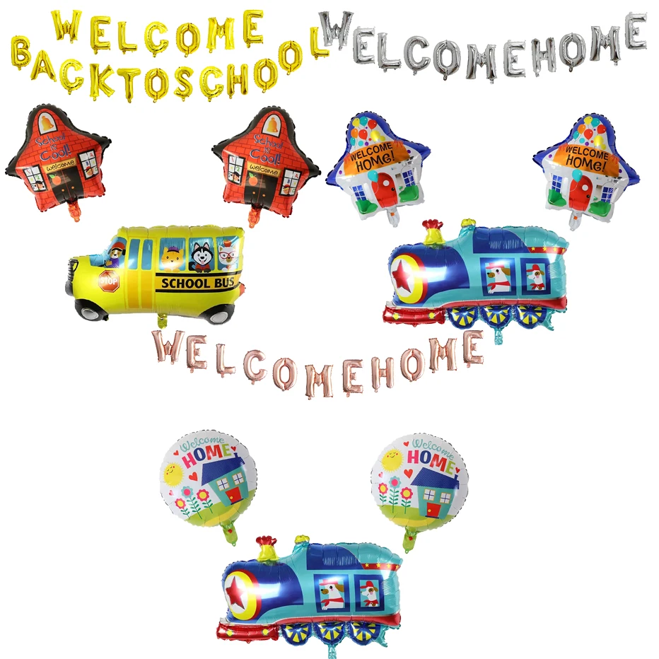 

Weclome Back To School Balloons Go Home Air Globos Pre- And Post-Holiday Parties Decorations Baby Shower Supplies Kids Toys Gift