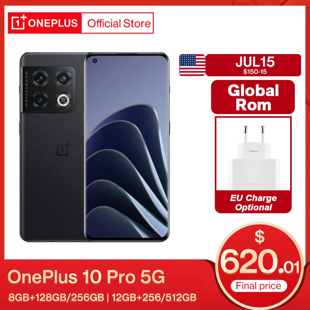World Premiere OnePlus 10 Pro 10pro 5G Global Rom Smartphone 8GB 128GB Snapdragon 8 Gen 1 mobile phones 80W Fast Charging