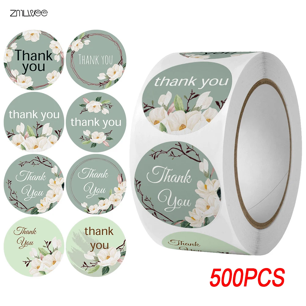 

Thank You Stickers Wedding Floral Sticker Gift Packaging Seal Label Scrapbooking Christmas Scrapbooking Festival Birthday Party