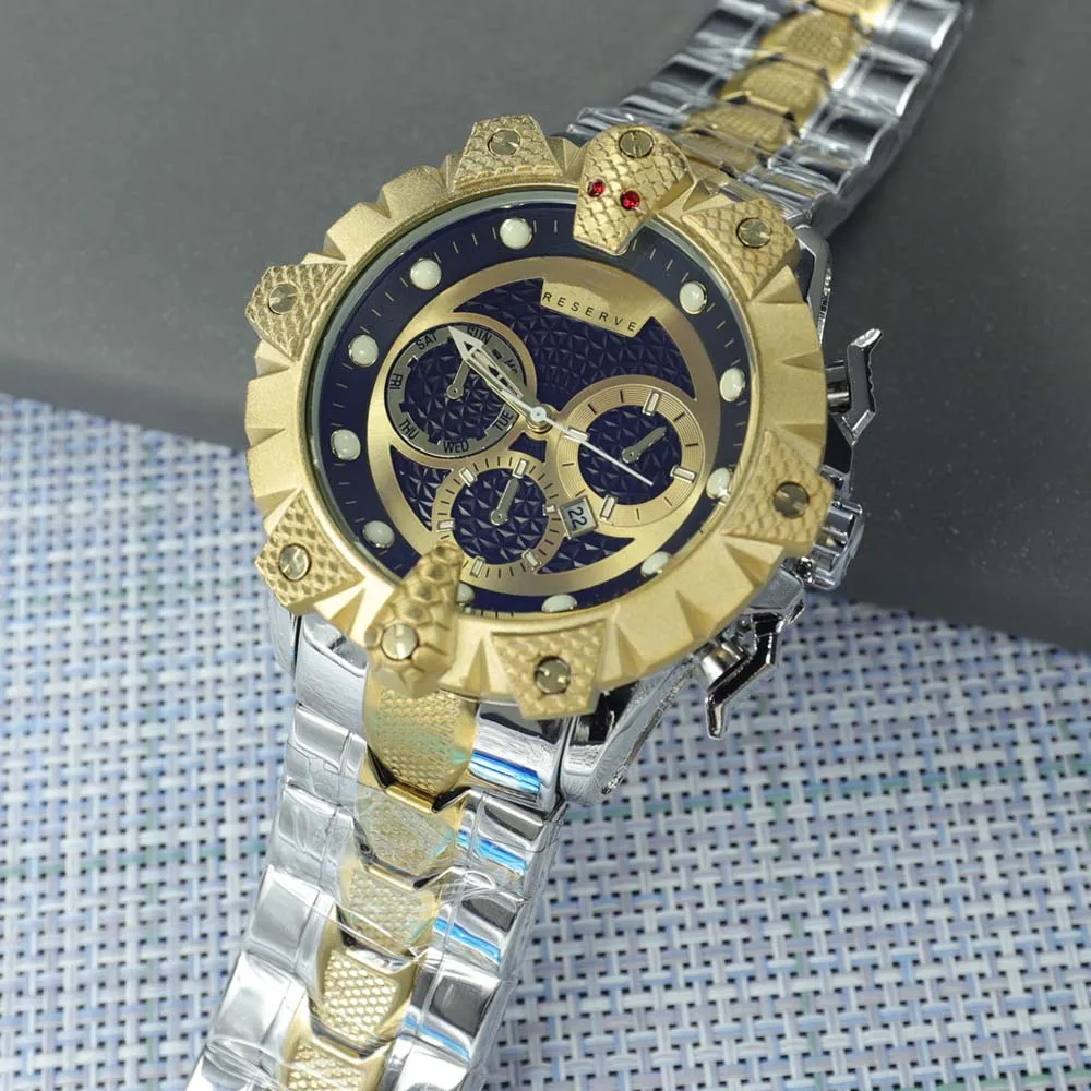 

Мужские наручные часы с большим циферблатом, из нержавеющей стали