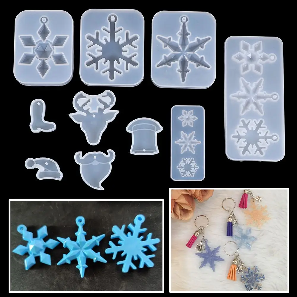 

Making Supplies Crafts Hanging DIY Snowflake Resin Molds Christmas Gift Epoxy Resin Mold Silicone Pendant