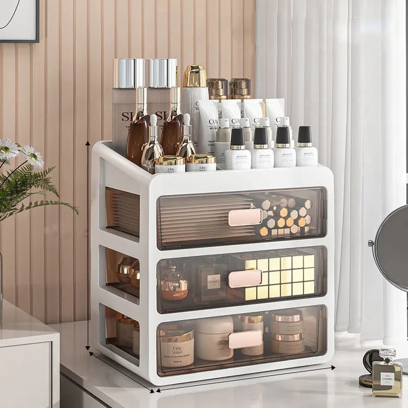 

Cosmetic storage Jewelry and Accessories box Transparent desktop drawer dustproof skin care dresser Large capacity dormitory co