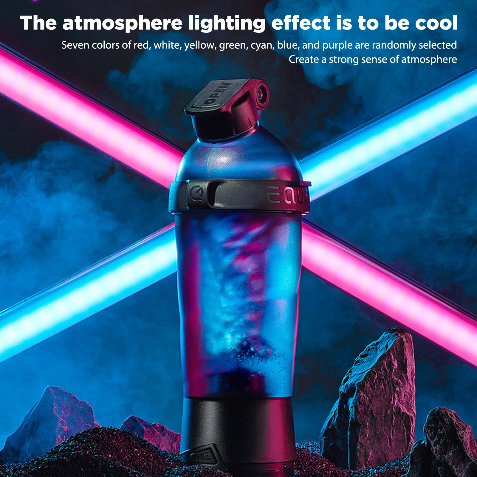 

550ml Milkshake Cup Power Bank 11W 2000mAh Portable Mixing Cup Separable Base Automatic Cleaning Leakproof for Home Office Sport