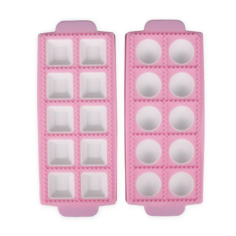 

10 Grids Italian Dumplings Making Mold Handmade Pastry Tool Multifunction Plastic Ravioli Mould DIY Kitchen Baking Tools