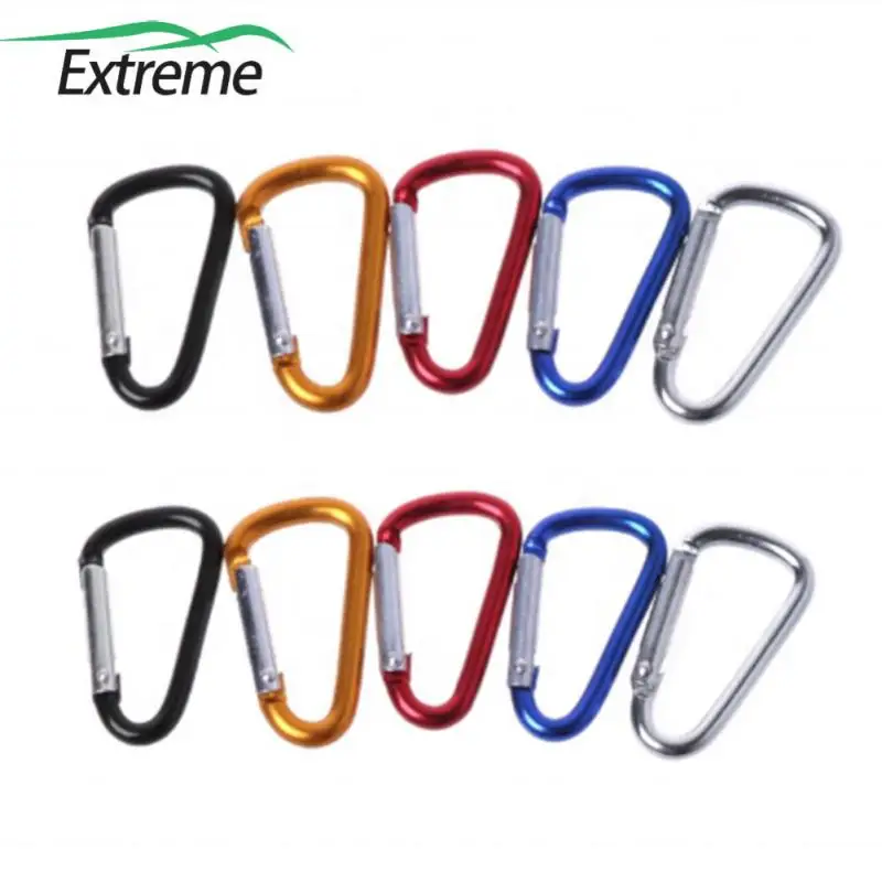 

Aluminum Alloy Carabiner Keychain Outdoor Camping Climbing Snap Clip Lock Buckle Hook Carabiner Solar Charging Treasure Buckle