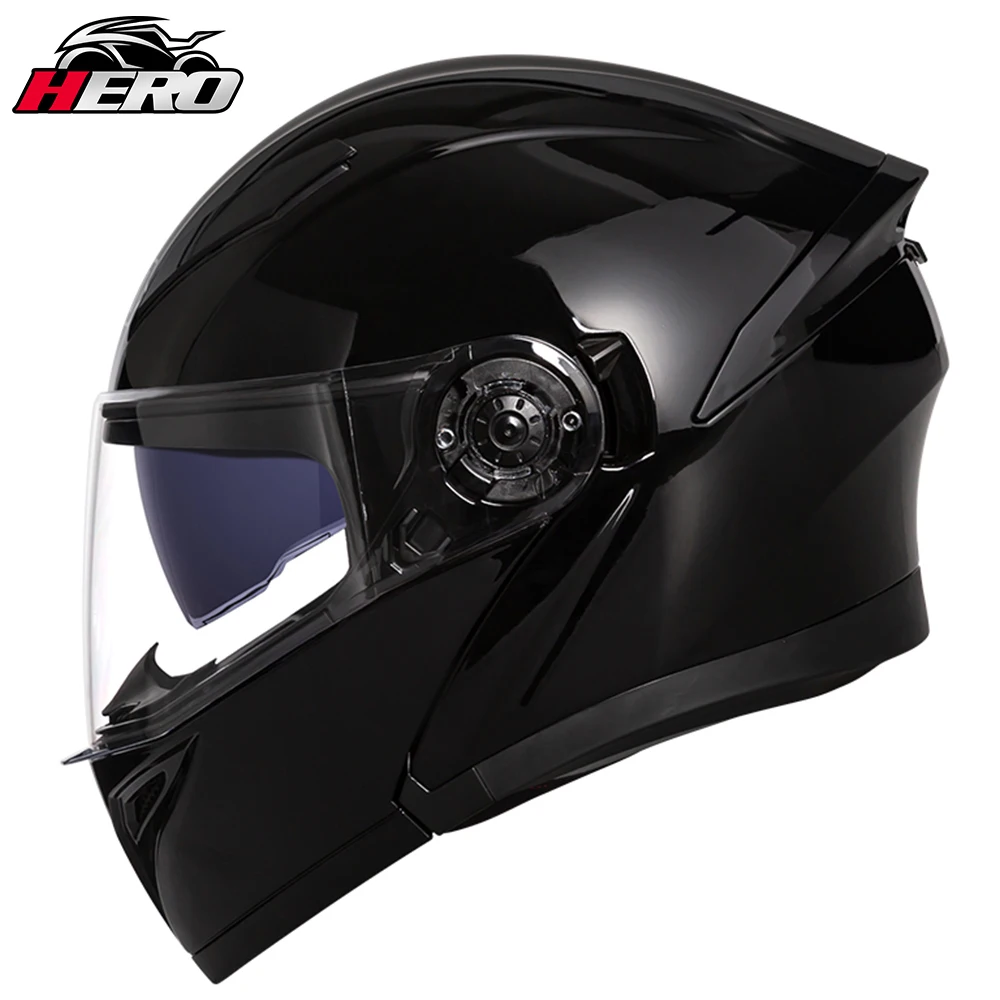 Motorcycle Helmet Modular Flip Wear Resistant Motocross Helmet Double Lens Anti Fog Visor Four Seasons Wear Waterproof Helmet