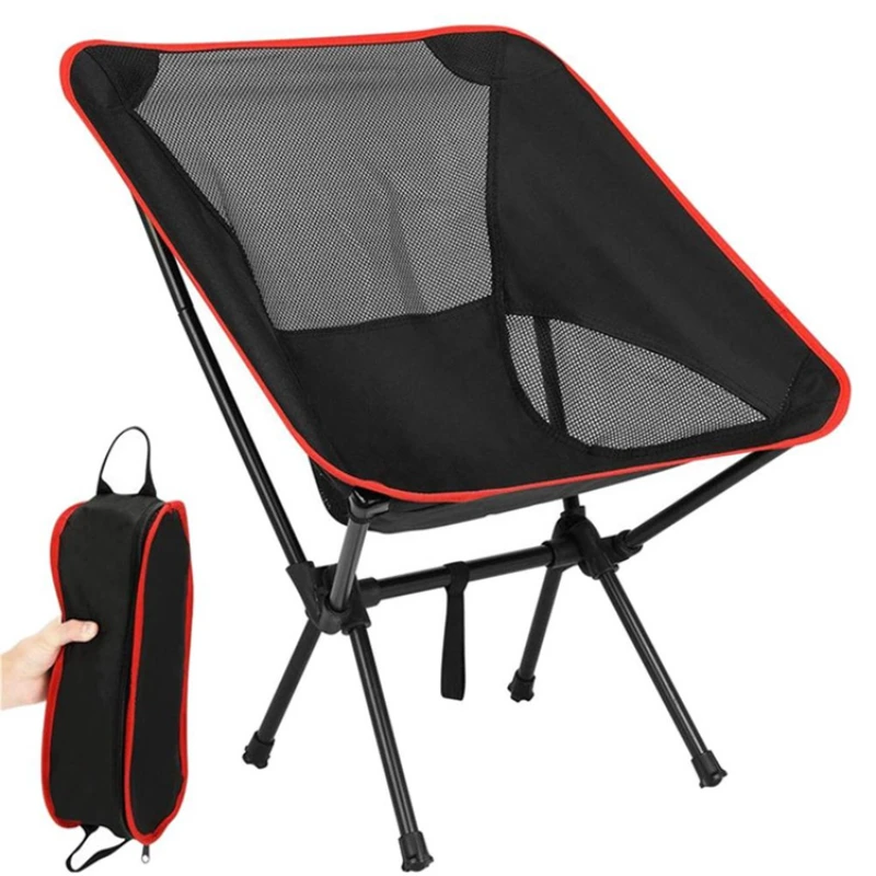 Outdoor Camping Chairs Beach Fishing Chair Ultralight Travel Hiking Picnic Seat Tools