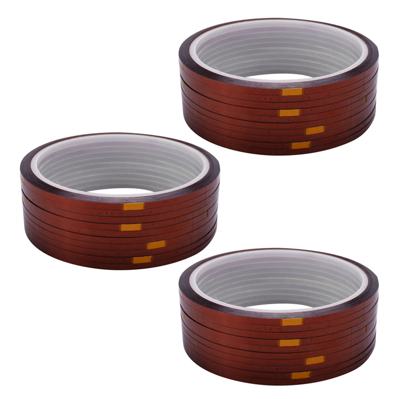 

30 Rolls 33Mx3mm Heat Resistant Heat Temperature Adhesive Tape Sublimation Mug Tape,Brown Color