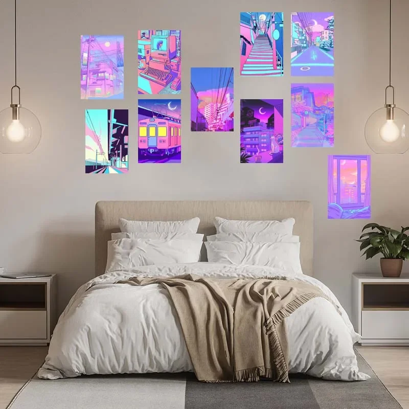 Набор неоновых декоративных плакатов 10/30 шт