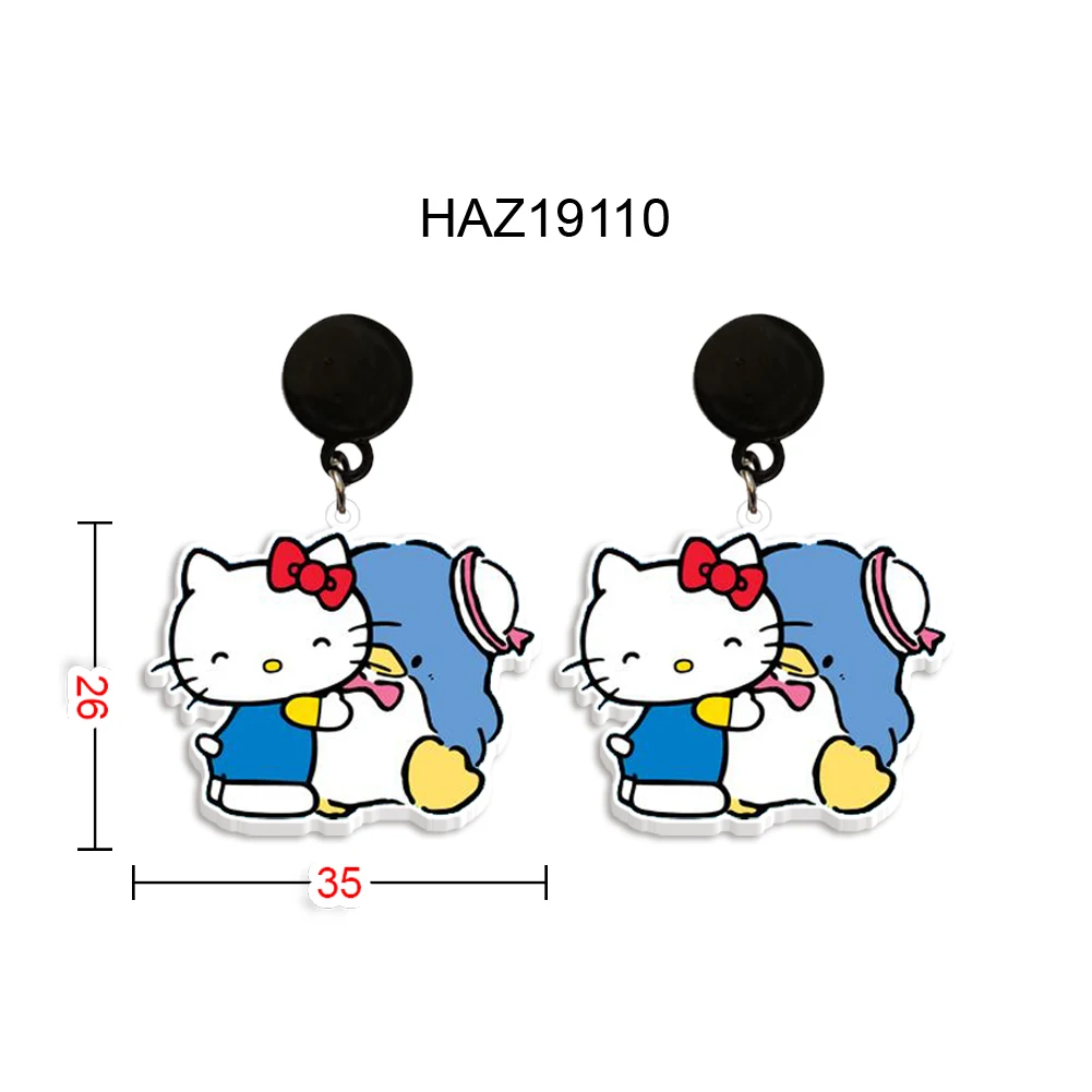 

Japanese cartoon Sanrio tuxcedosam Earrings Acrylic Black Drop Earrings earrings for women