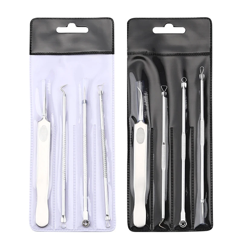 4 шт./компл. пинцет для удаления черных точек зажим вросших прыщей Acn черные точки