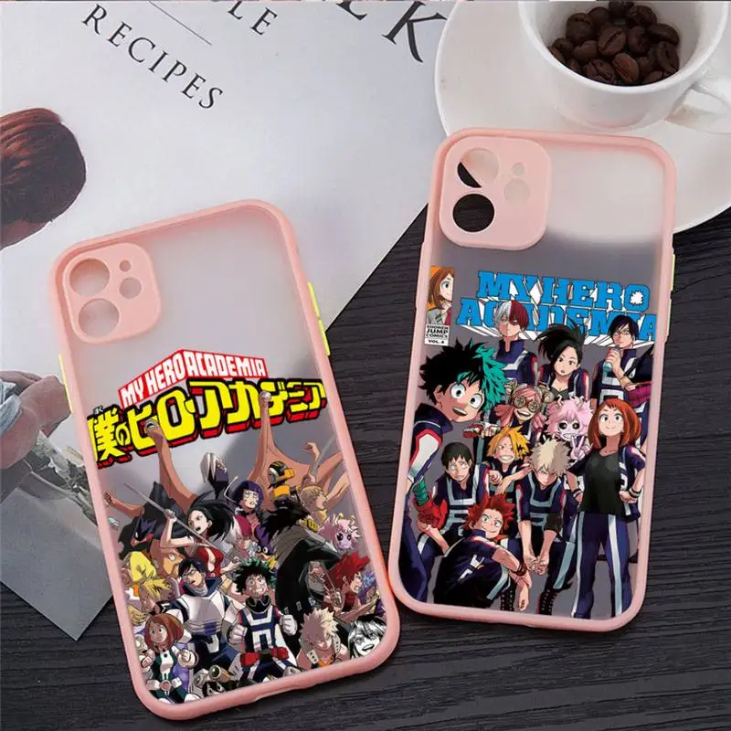 

My Hero Academia anime Phone Case matte transparent For iphone 14 11 12 13 plus mini x xs xr pro max cover