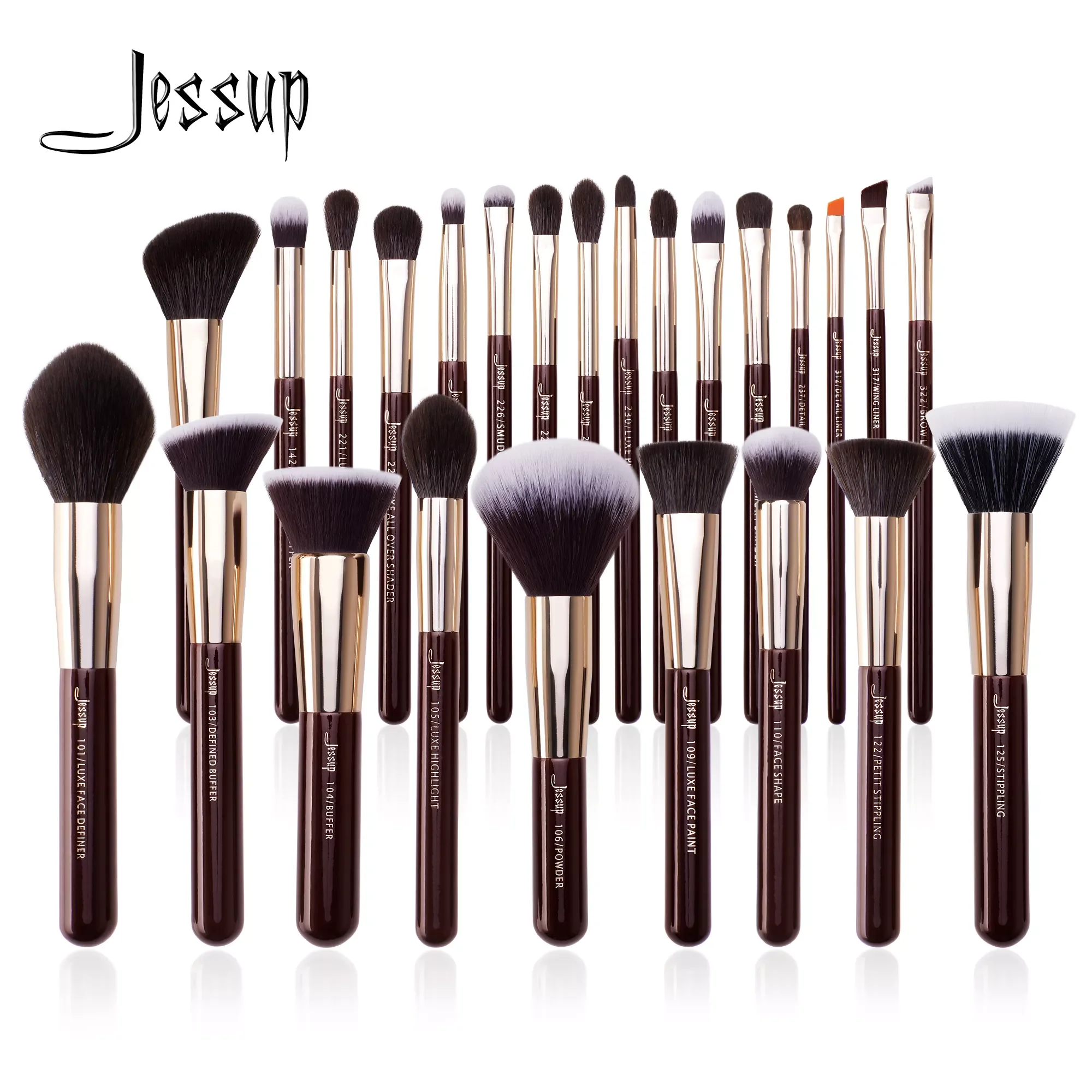 

NEW2023 Jessup Makeup Brushes Set Professional Natural-Synthetic Hair Makeup Brush Foundation Powder Contour Eyeshadow 15-25pcs