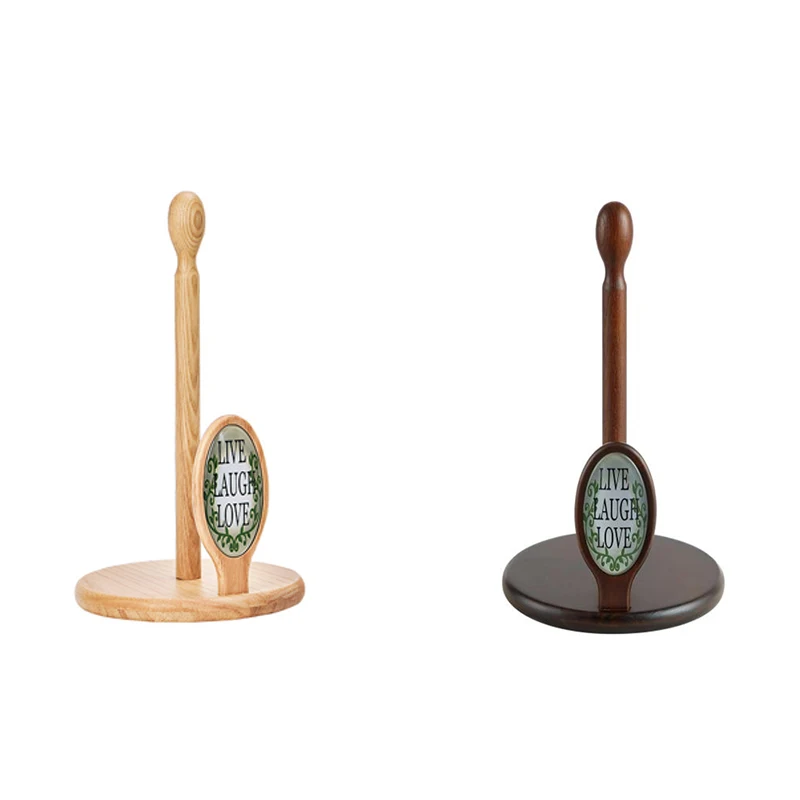 

Wood Paper Towel Holder, Wooden Paper Towel Holder Countertop Standing Paper Towel Organizer Roll Dispenser