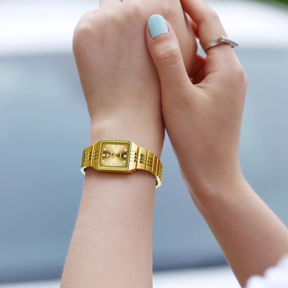 LIEBIG Gold Stainless Steel Watches Women Luxury Clock Ladies Fluorescent Wristwatch reloj mujer Relogio Feminino Female Bracele
