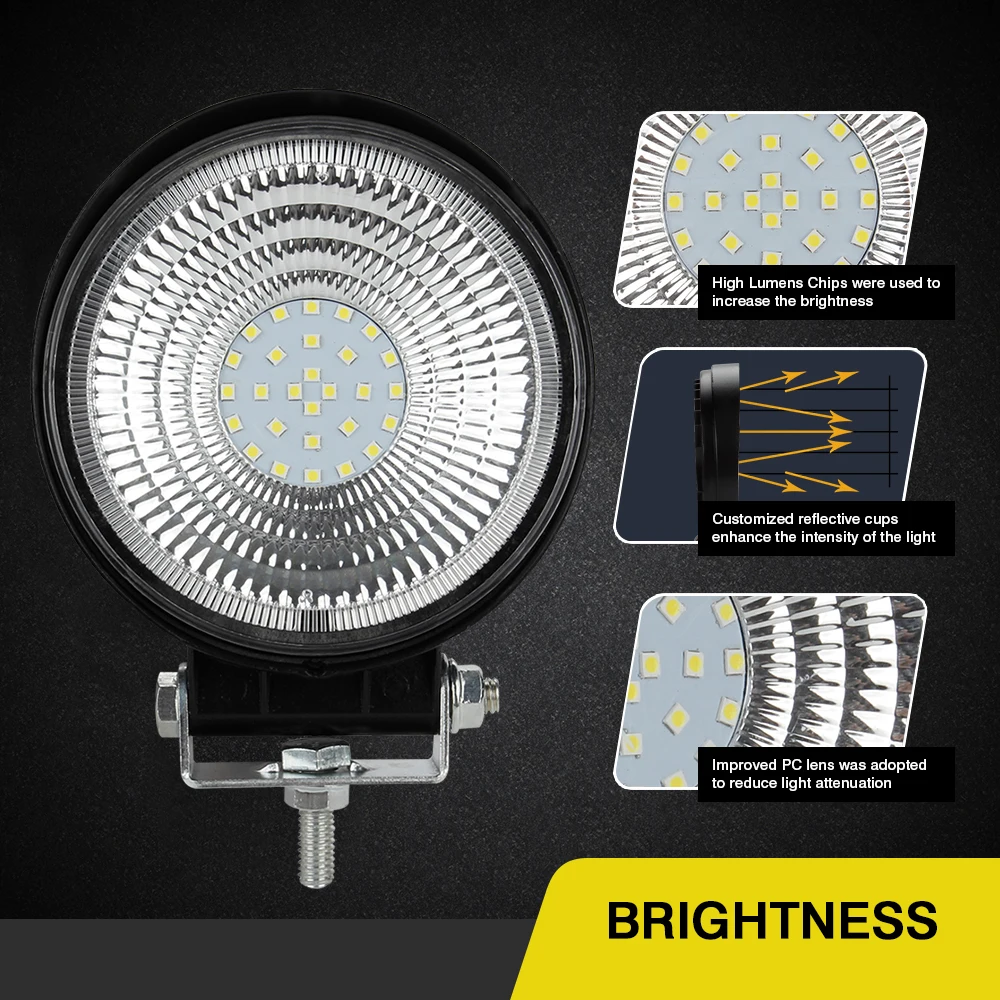 Лампа фара головного света для внедорожников мотоциклов грузовиков лодок 72 Вт