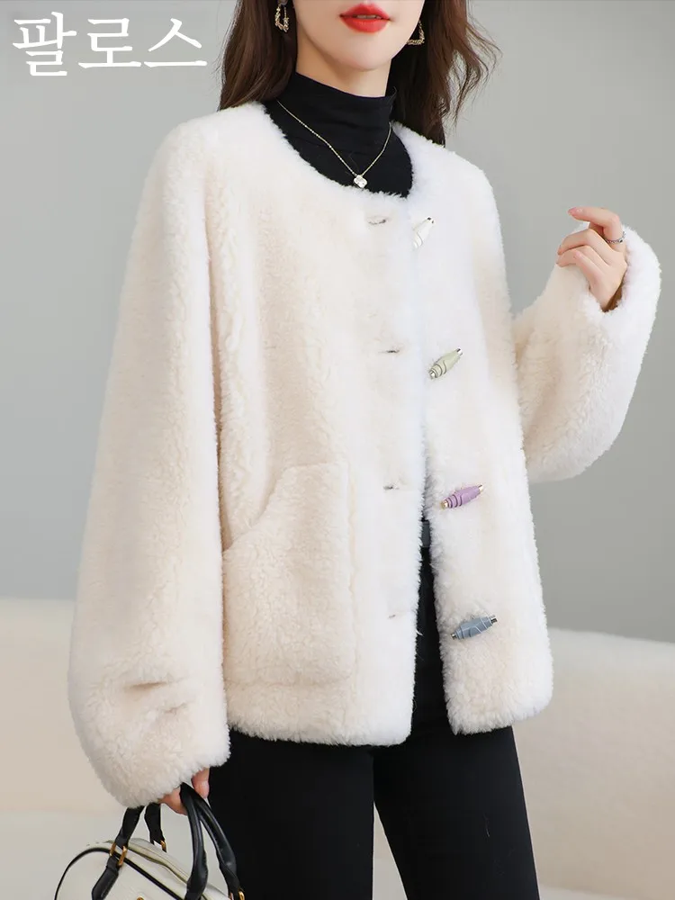 Пальто для стрижки овец Haining новинка зимы 2024 маленькая Высококачественная