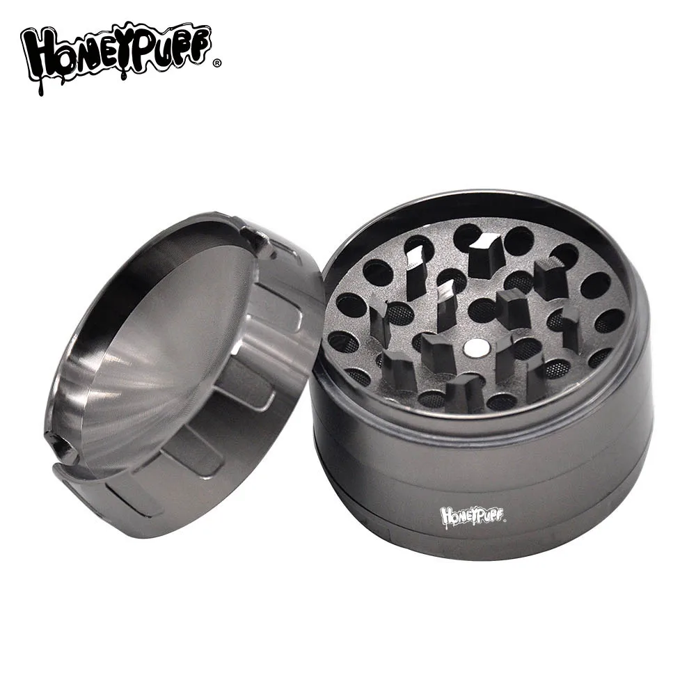 

HONEYPUFF Zinc Alloy Crusher 63MM 4Piece Metal Crusher Accessories