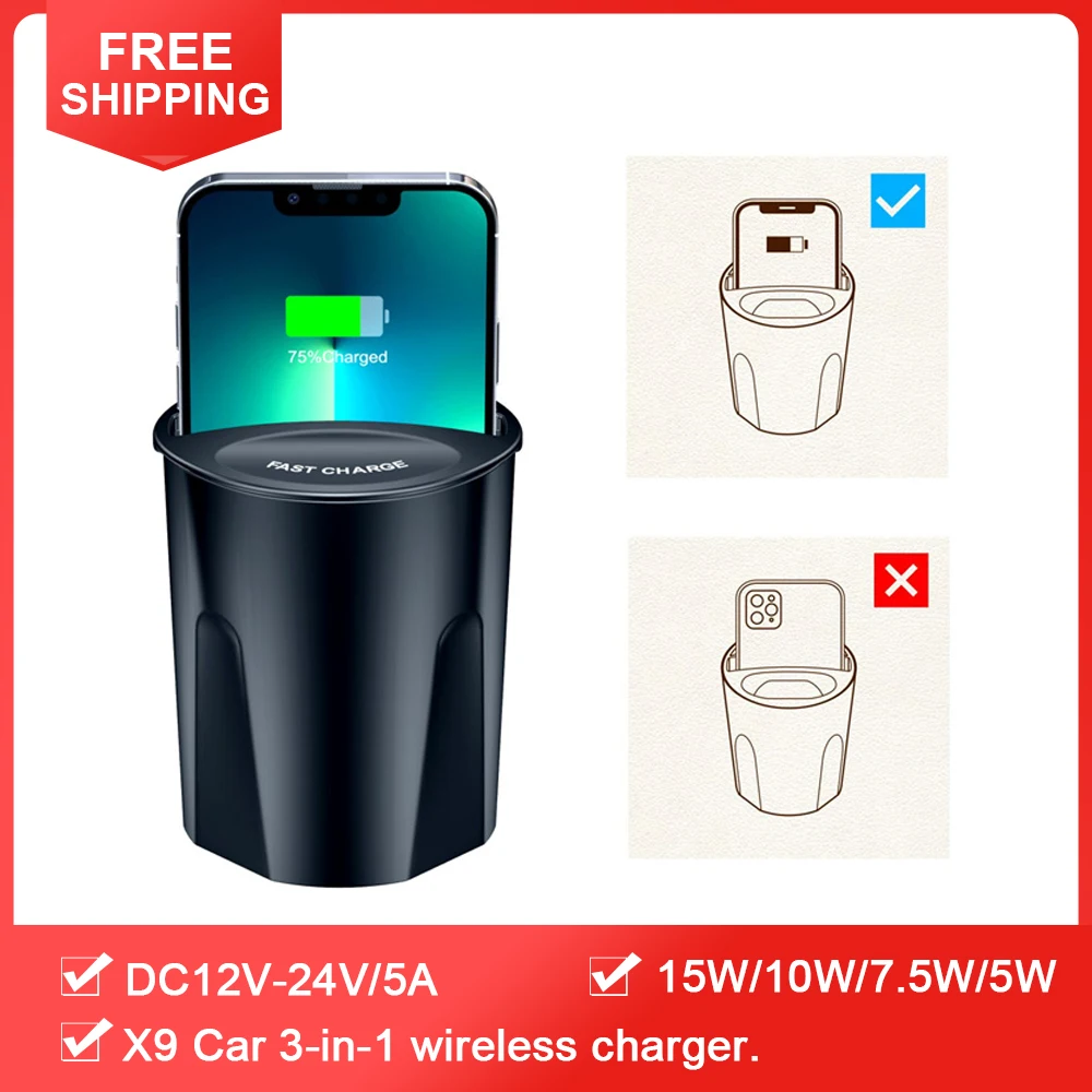 

Автомобильное беспроводное быстрое зарядное устройство X9 3 в 1 для iphone, держатель для зарядки, подставка для Apple XS MAX/XR/X/8 PLUS для samsung